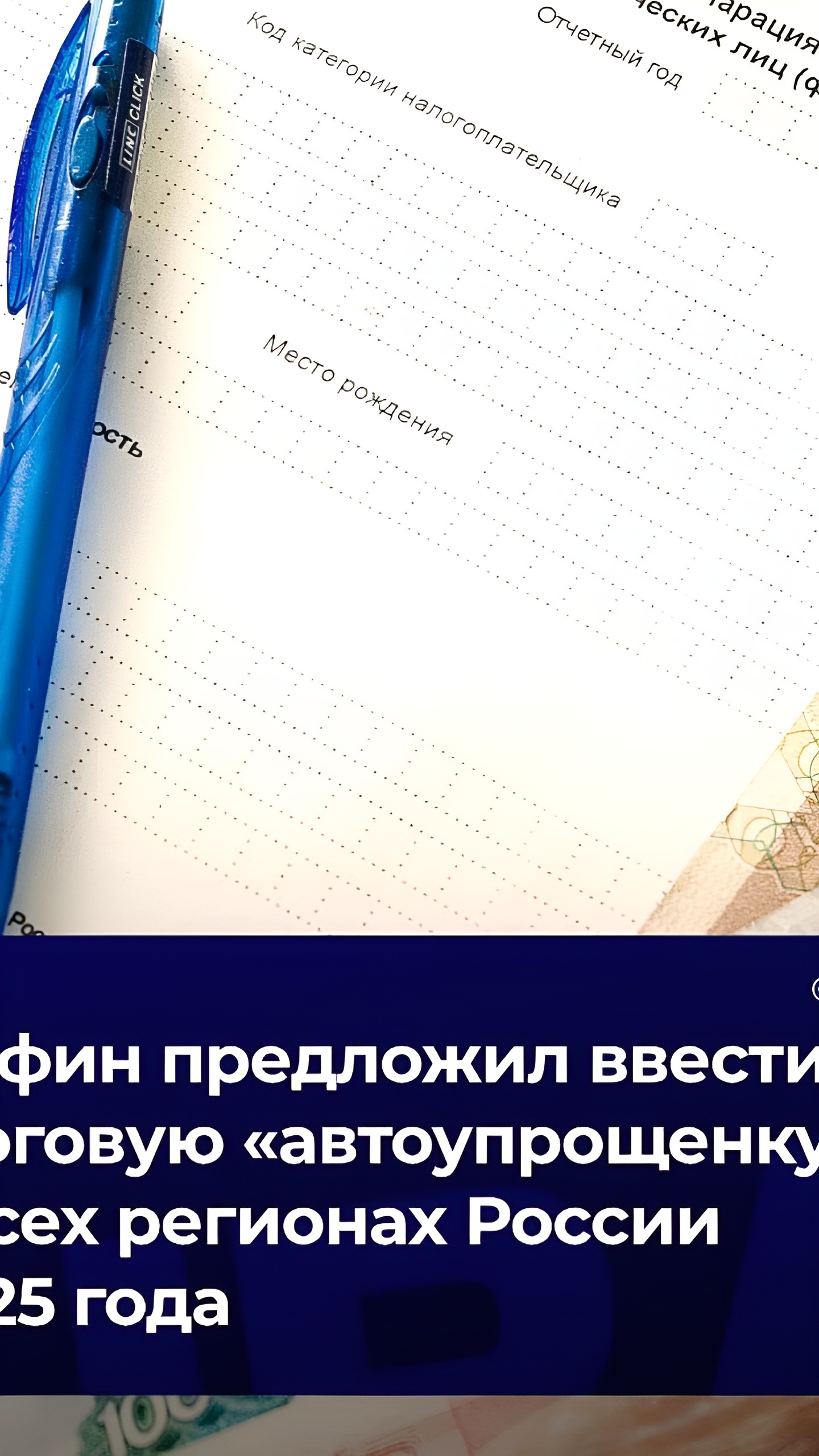 Минфин поддерживает внедрение налоговой 'автоупрощенки' для регионов России с 2025 года