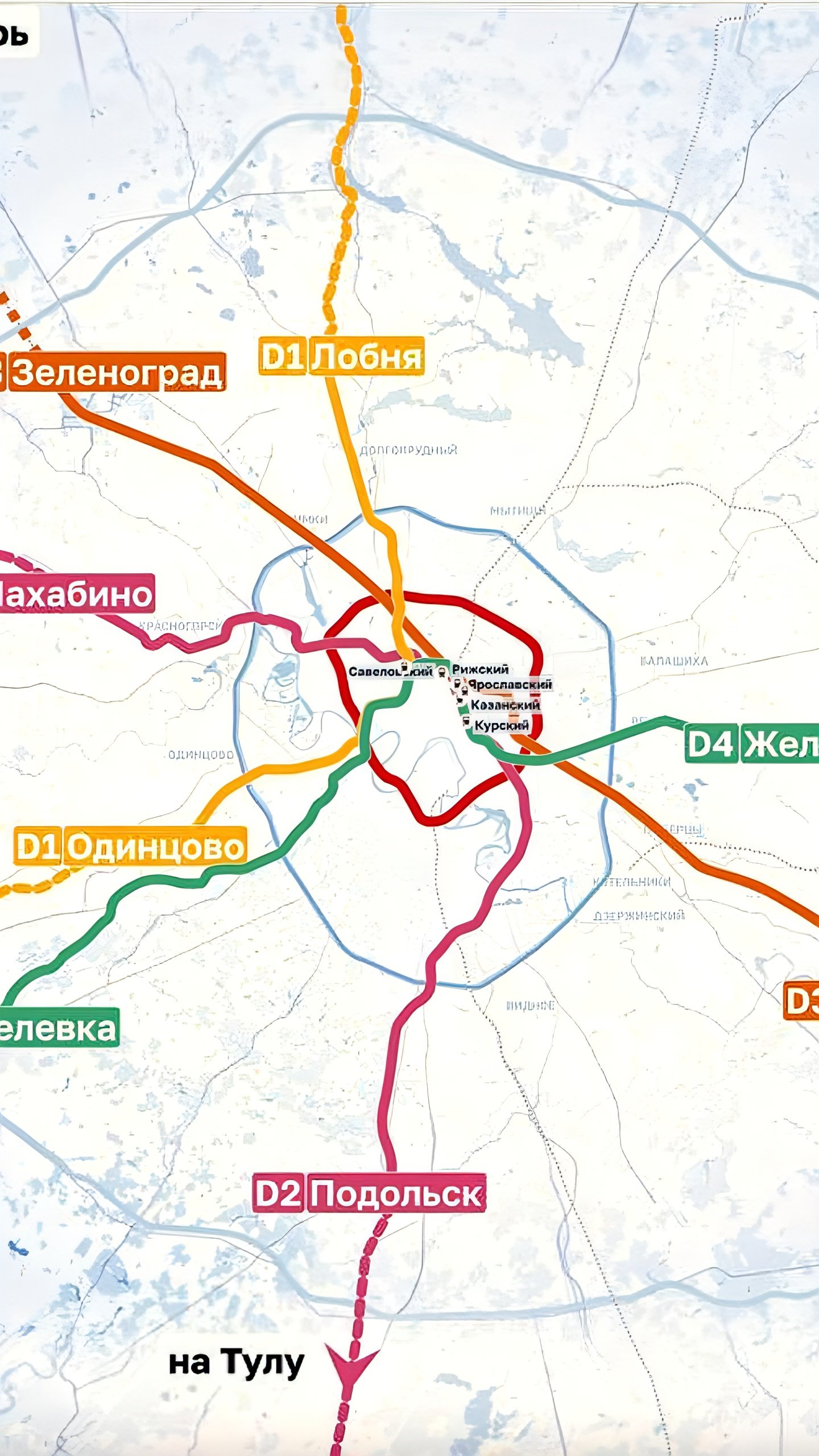 Расширение Московского центрального диаметра начнется в 2025 году