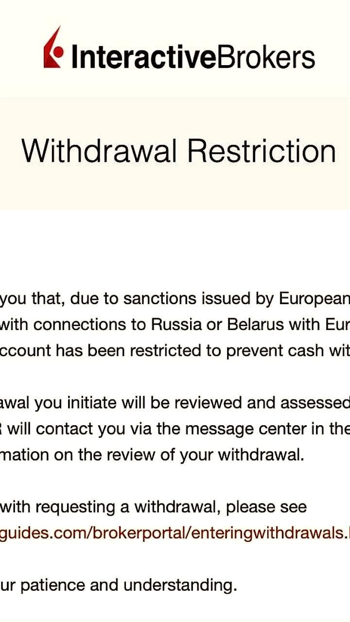 Interactive Brokers ограничивает доступ россиян к инвестициям из-за санкций