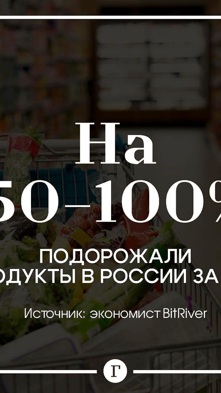 Рост цен на продукты питания в России достиг 100% по данным аналитиков