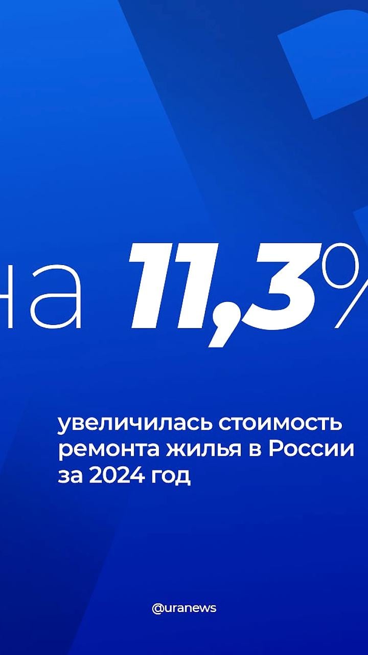 Стоимость ремонта жилья в России выросла на 11,3% в 2024 году