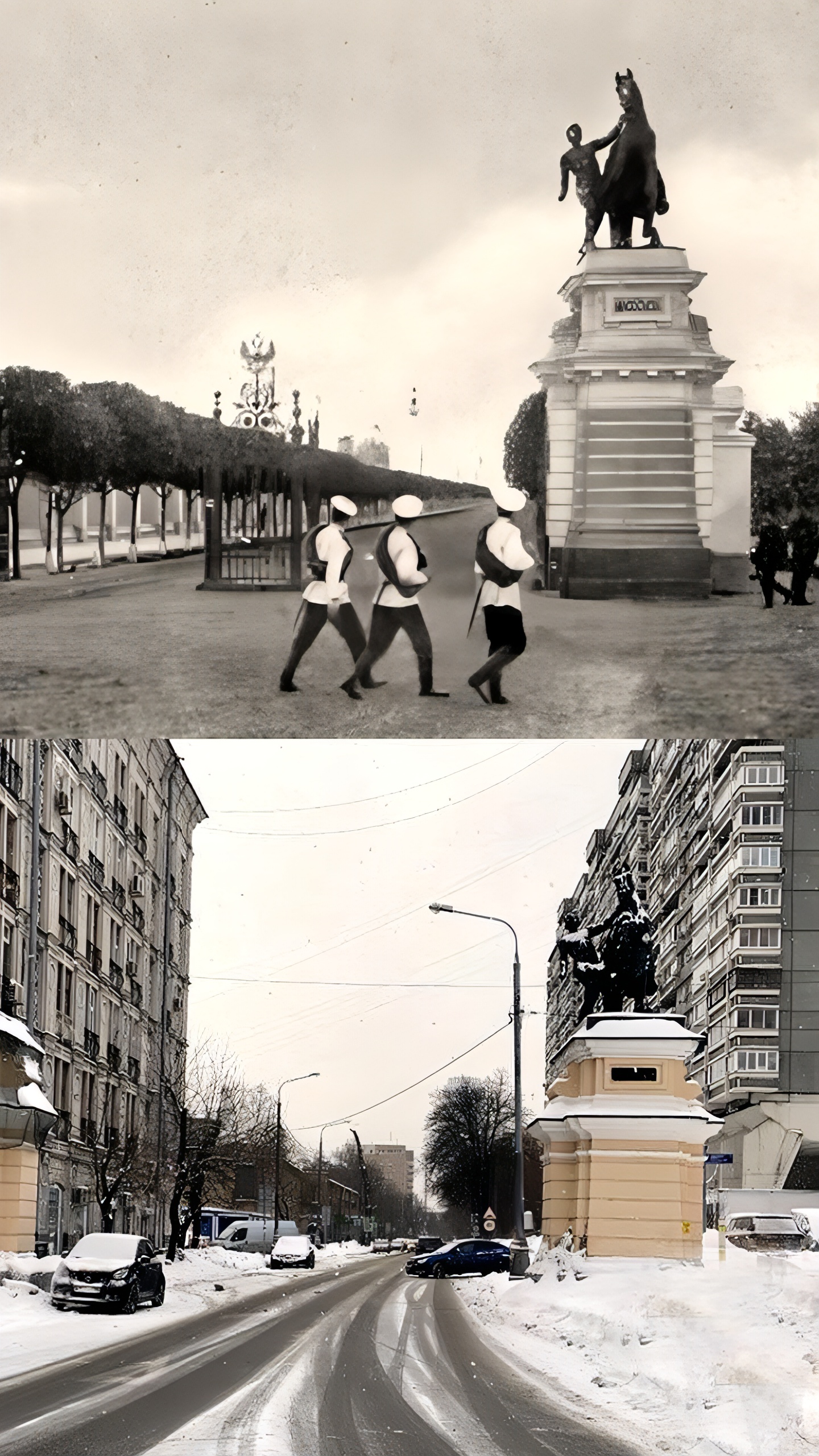 Более 2000 фотографий Москвы в формате 'Было — стало' опубликованы в канале 'Москва в объективе времени'