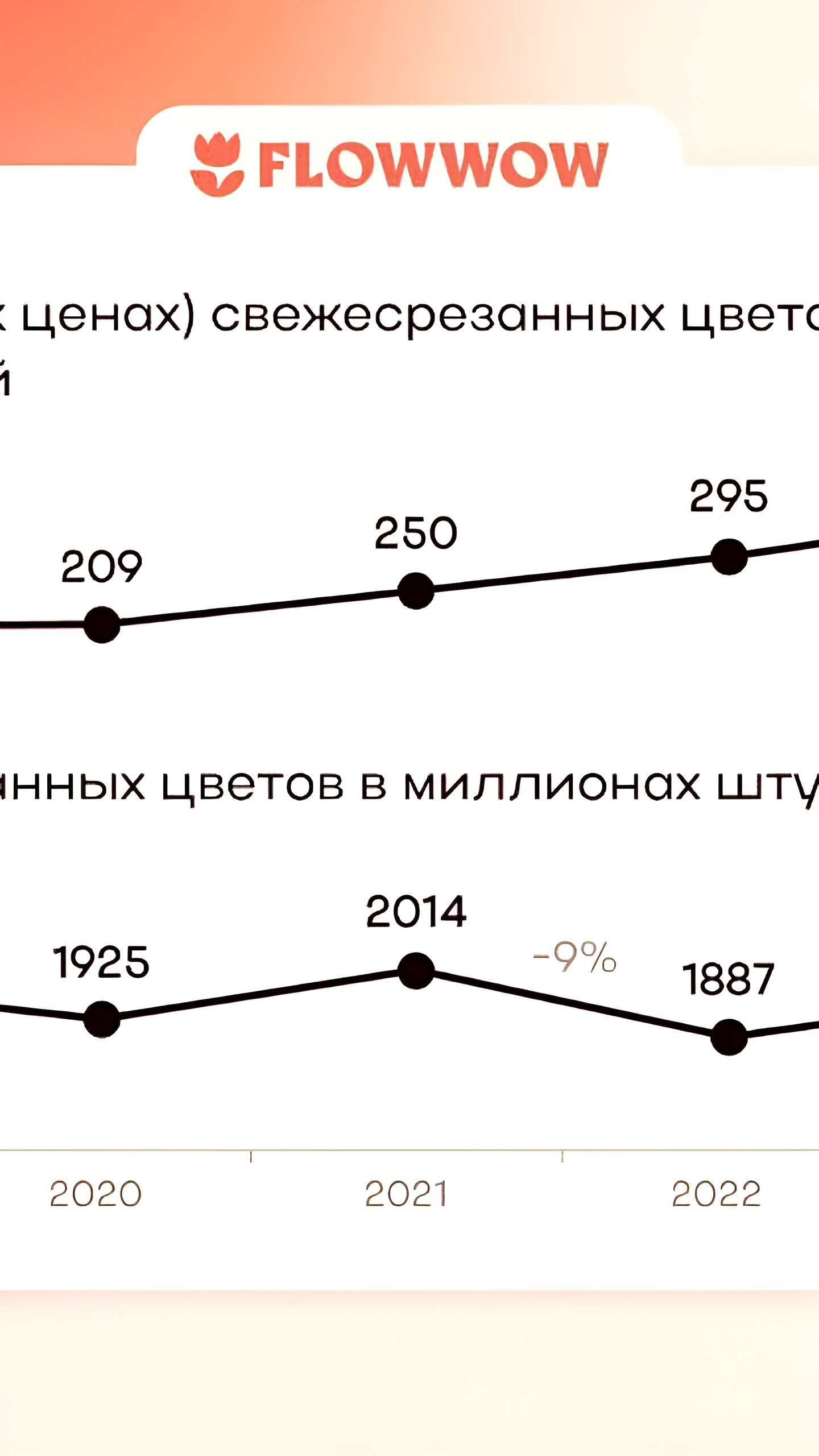 Продажи цветов в России достигли уровня 2021 года благодаря изменению логистики