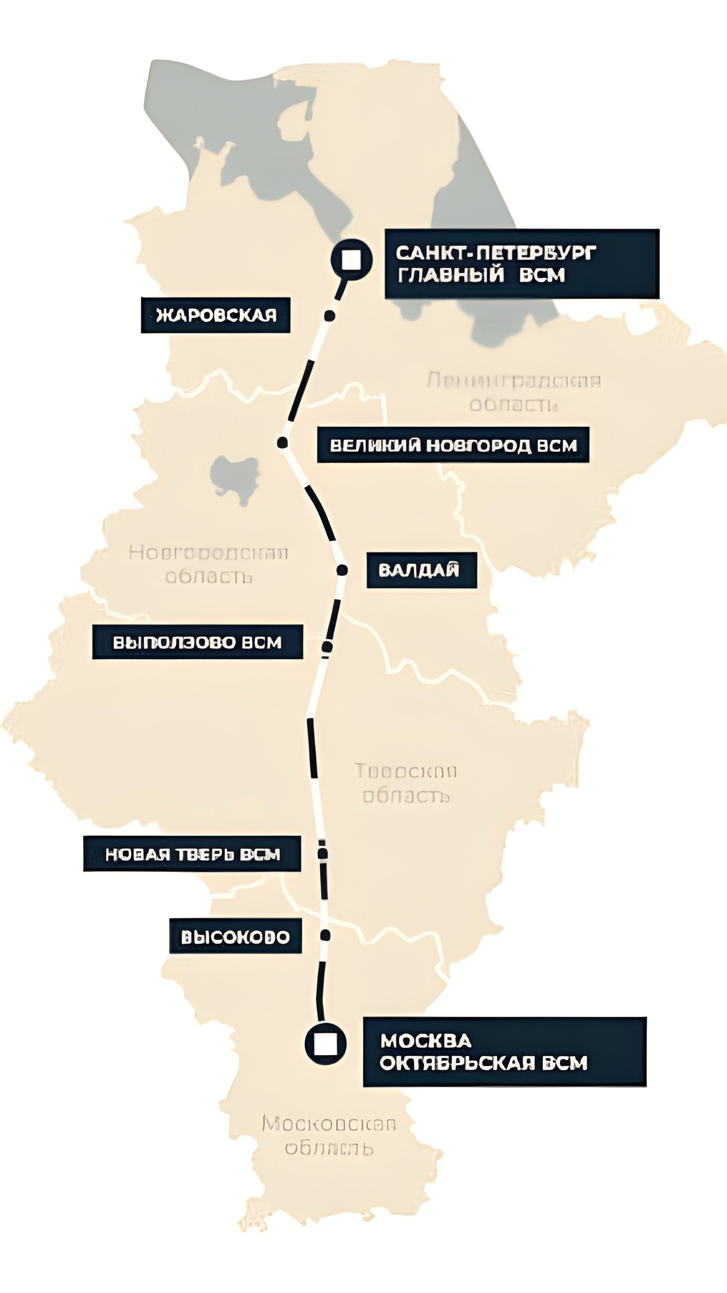 ВТБ финансирует строительство высокоскоростной магистрали Москва - Санкт-Петербург