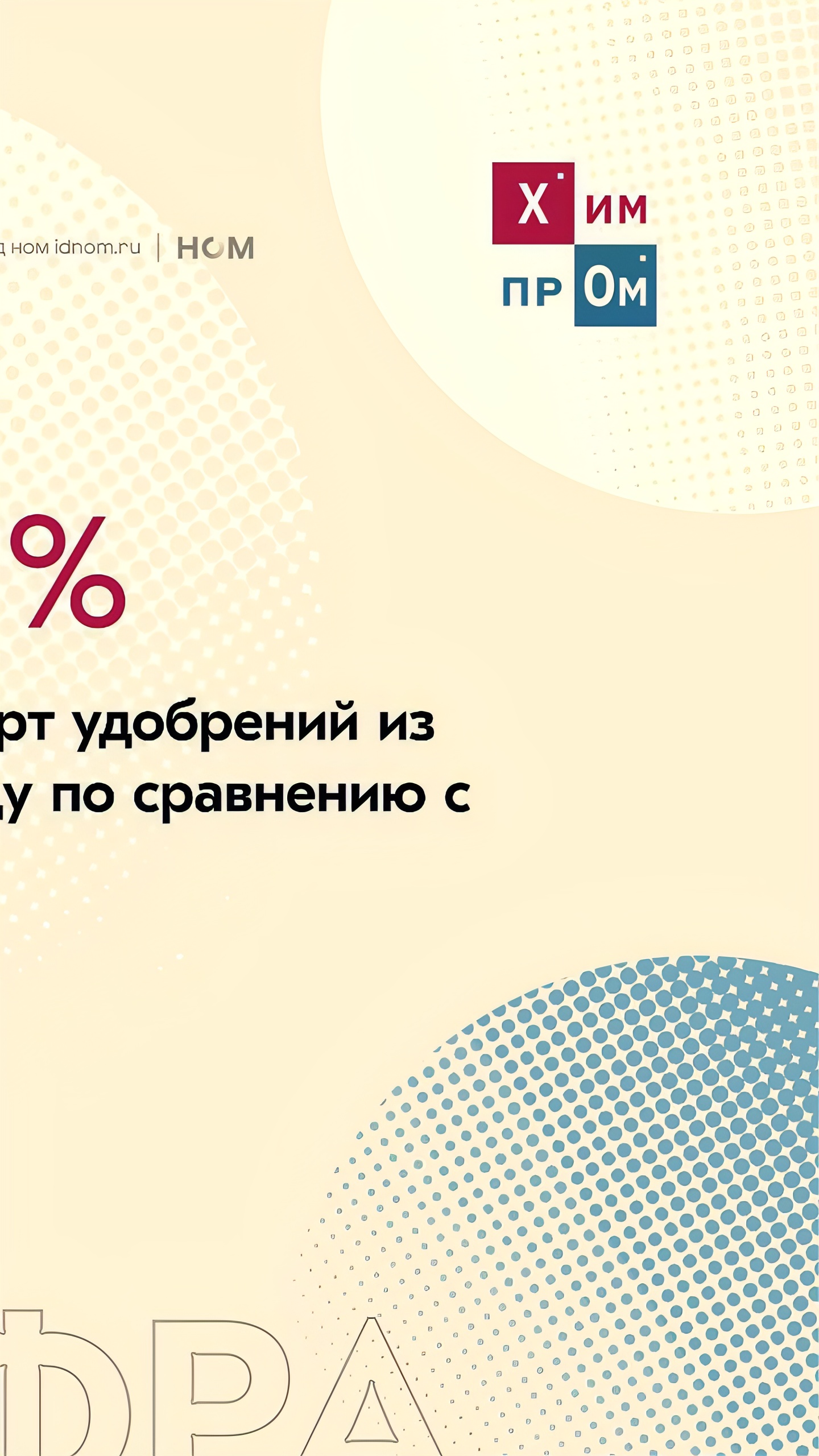 Экспорт российских удобрений в 2024 году увеличился на 13% до 42 млн тонн