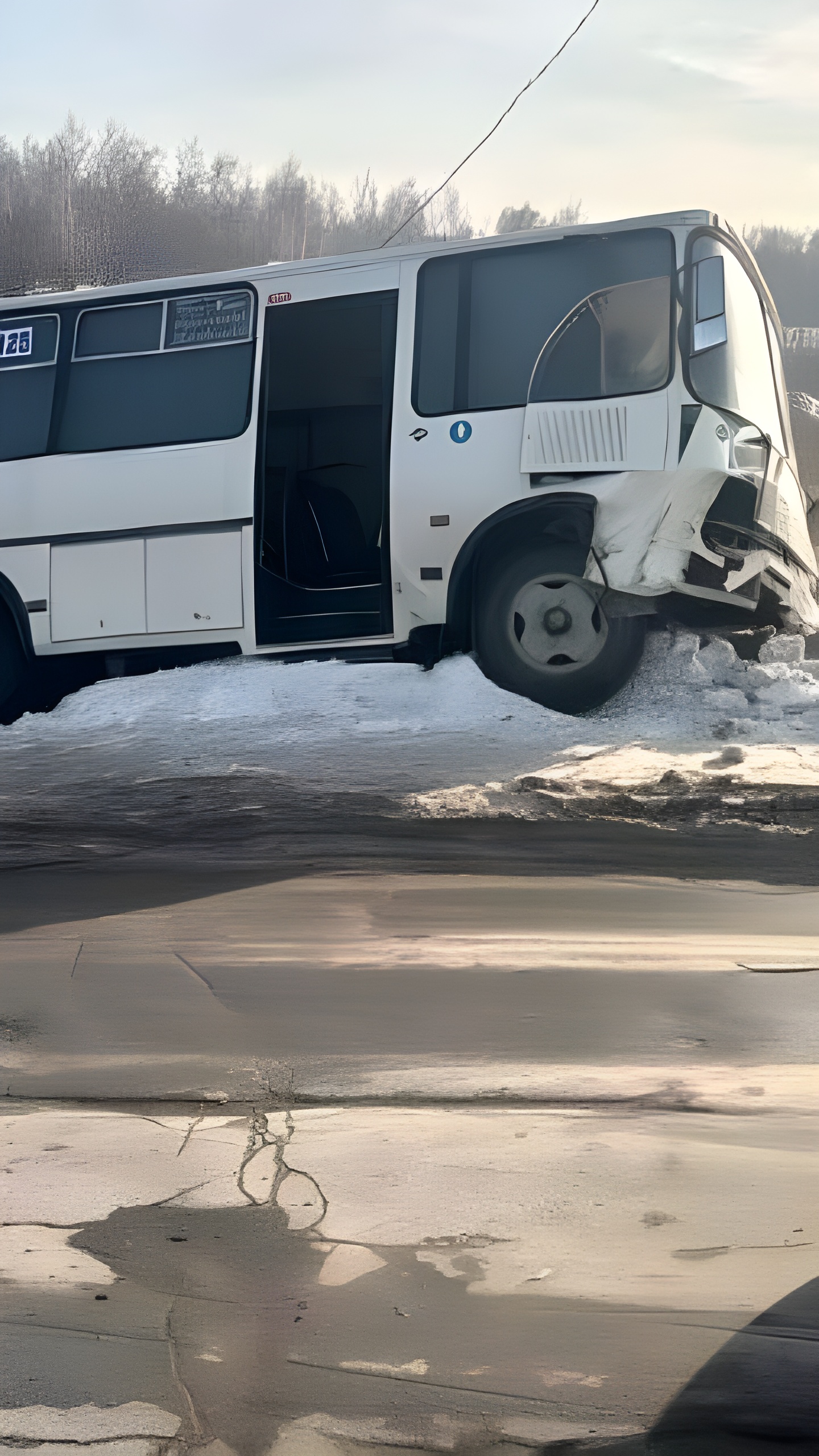 Столкновение двух пассажирских автобусов во Владивостоке