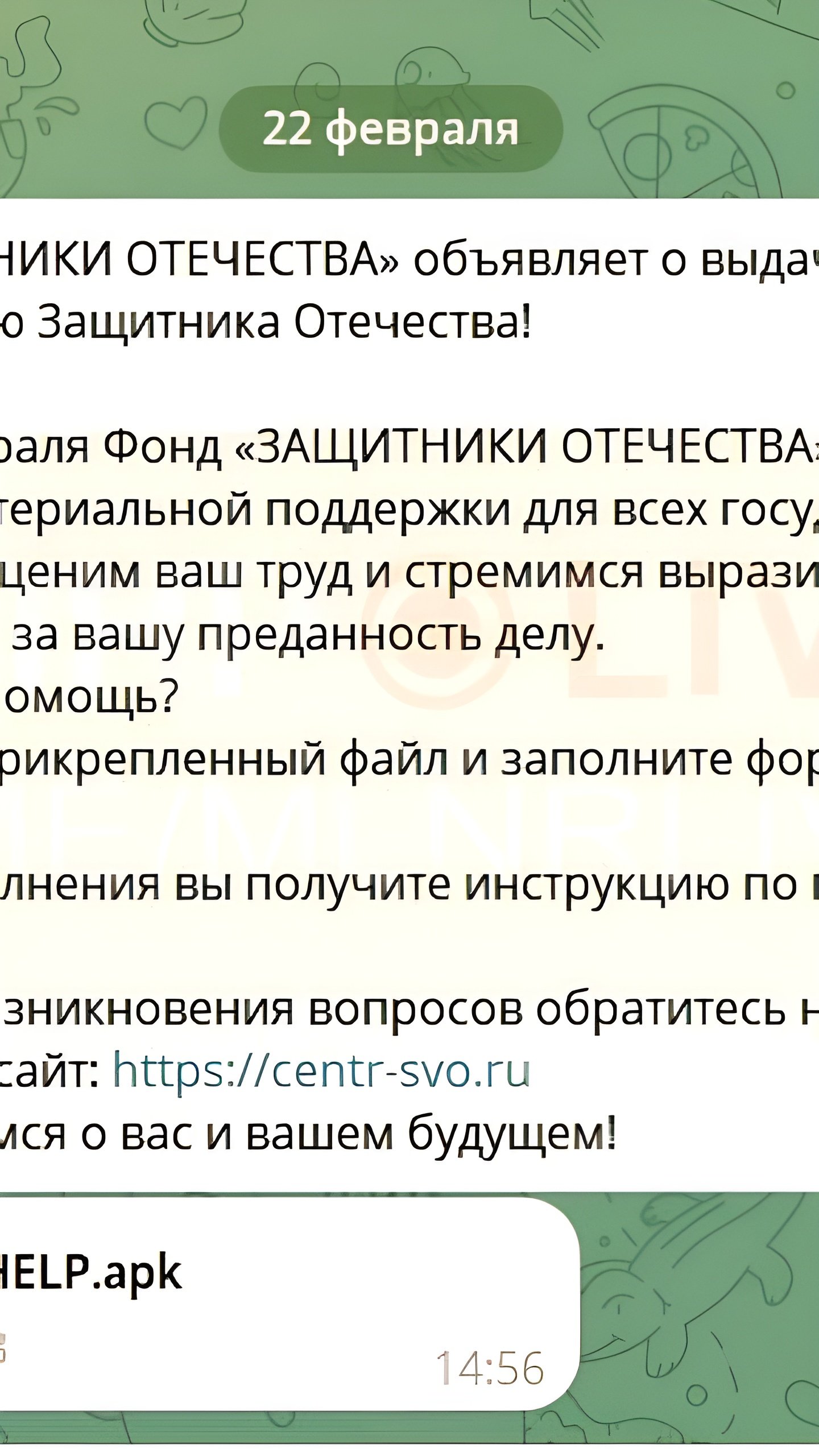 Мошенническая рассылка ко Дню защитника Отечества: предупреждение о вредоносном ПО