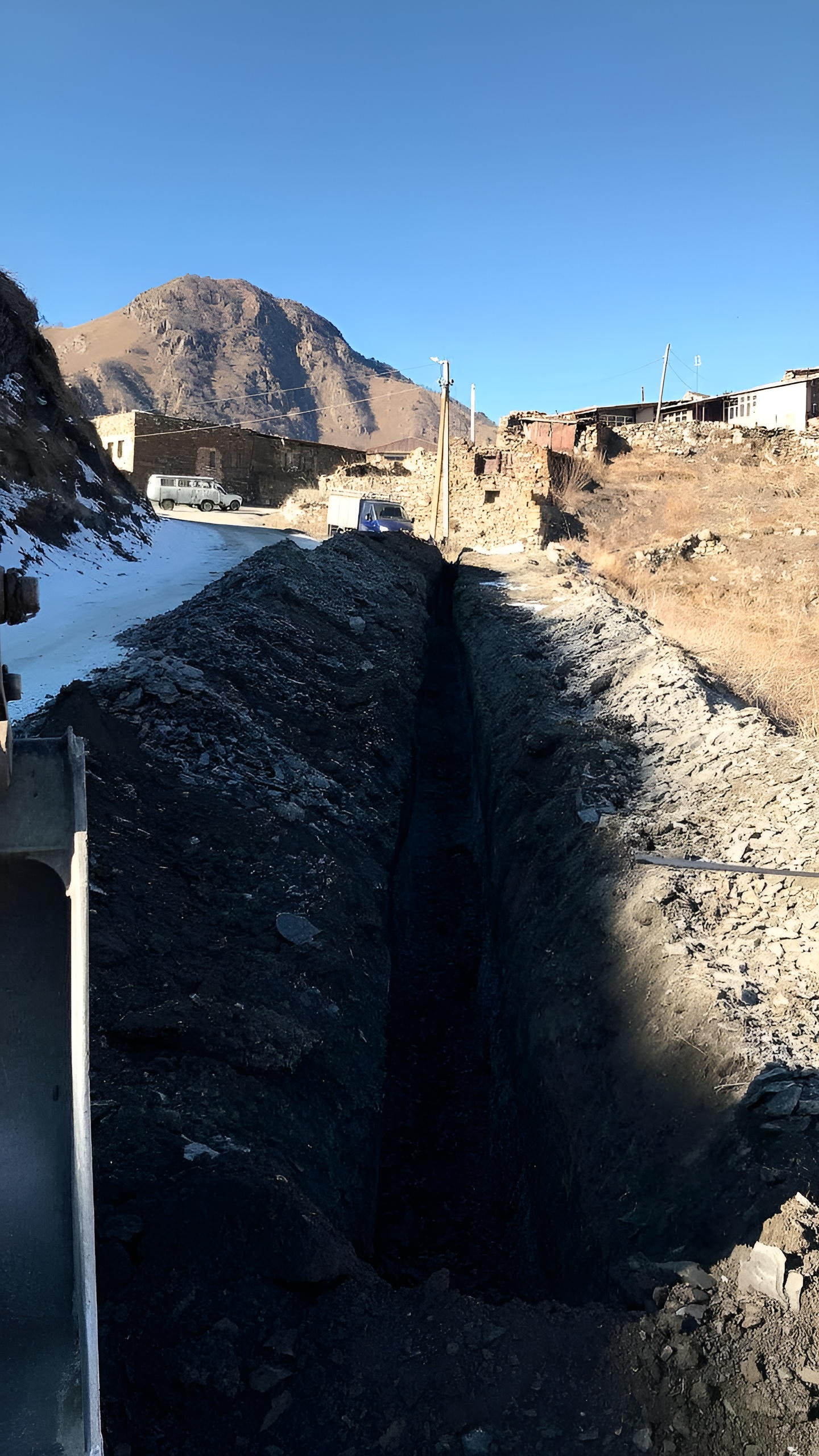 В Камунте продолжается строительство новой водопроводной линии