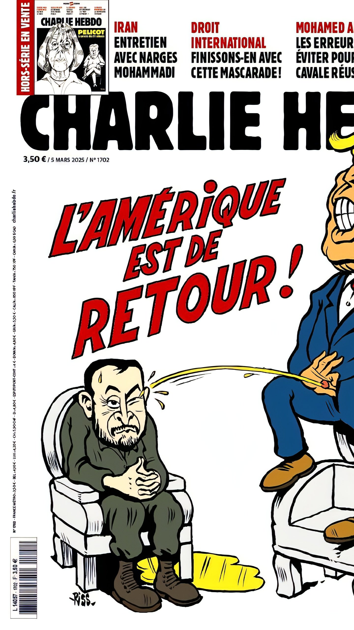 Charlie Hebdo иллюстрирует встречу Трампа и Зеленского в Белом доме