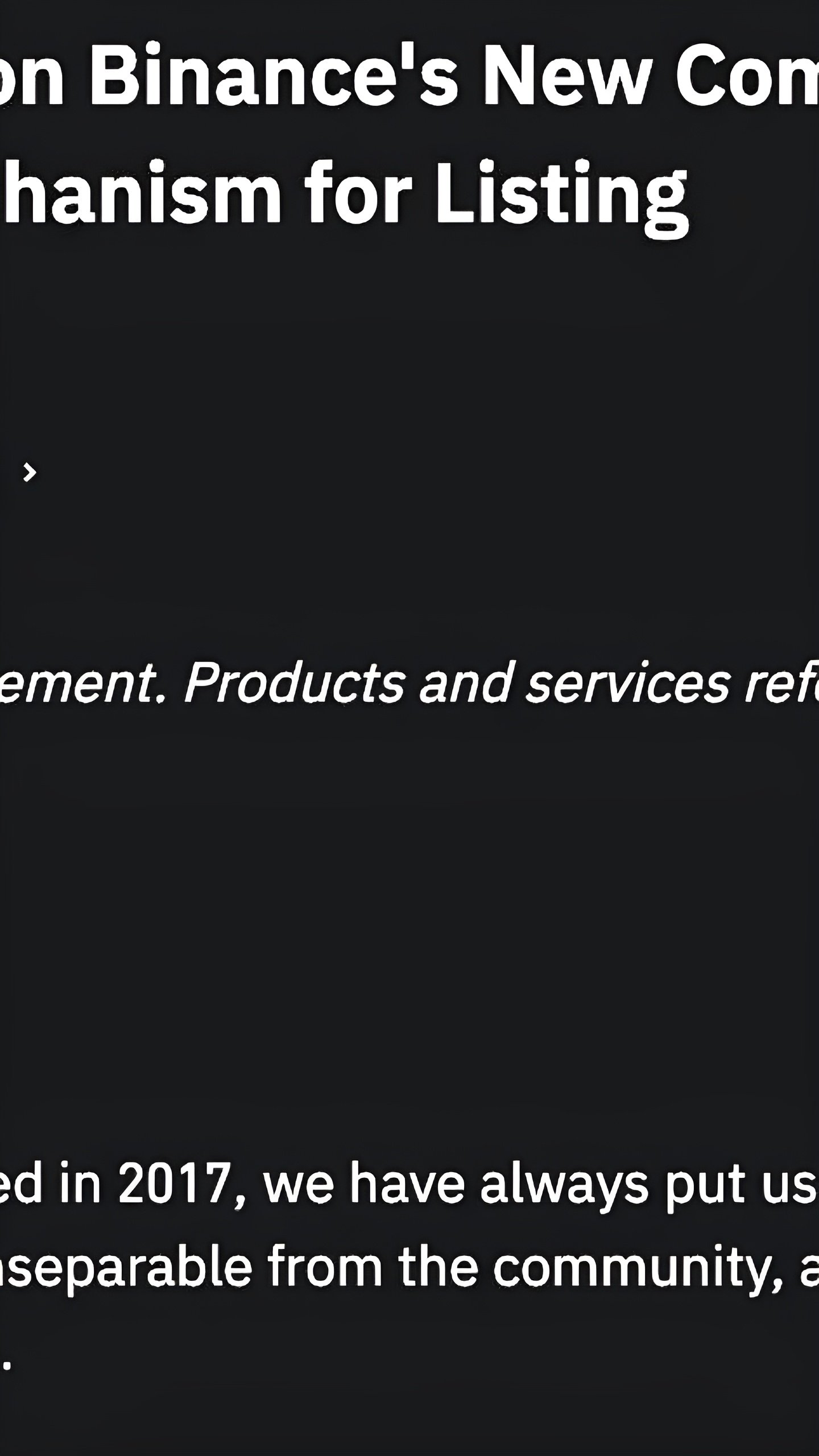 Binance анонсирует оптимизацию механизма листинга токенов с возможностью голосования