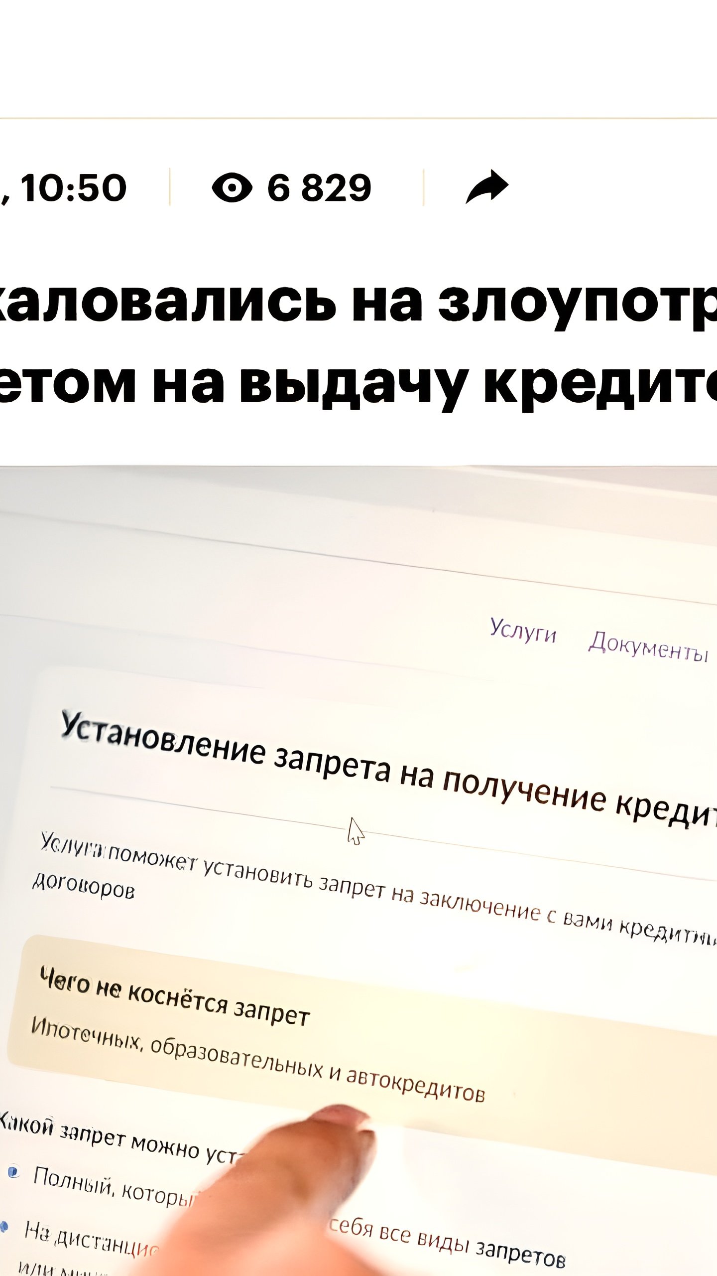 Рост обращений за кредитами россиян после установки самозапрета на «Госуслугах»