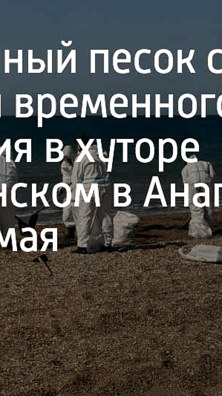 Сроки вывоза замазученного песка из Анапы скорректированы до мая 2025 года