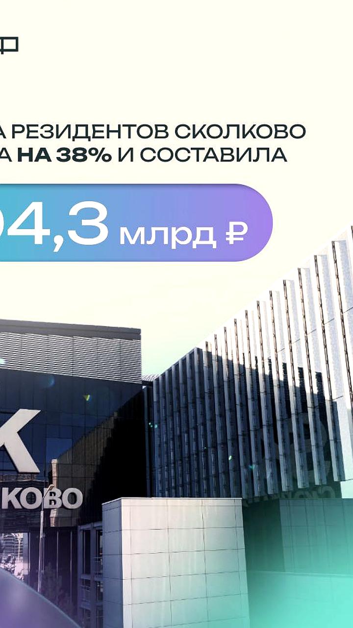 Выручка резидентов Сколково в 2024 году достигла 704 млрд рублей, увеличившись на 38%