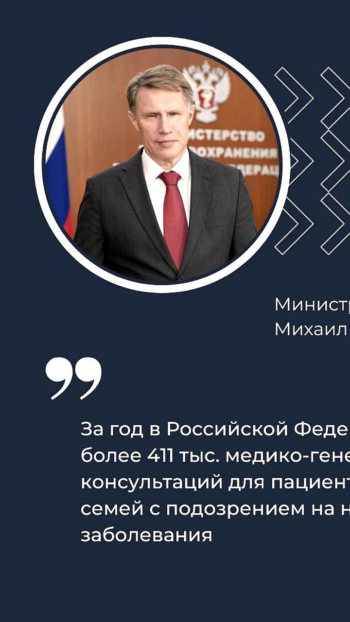 В 2024 году в России проведено более 411 тыс. медико-генетических консультаций