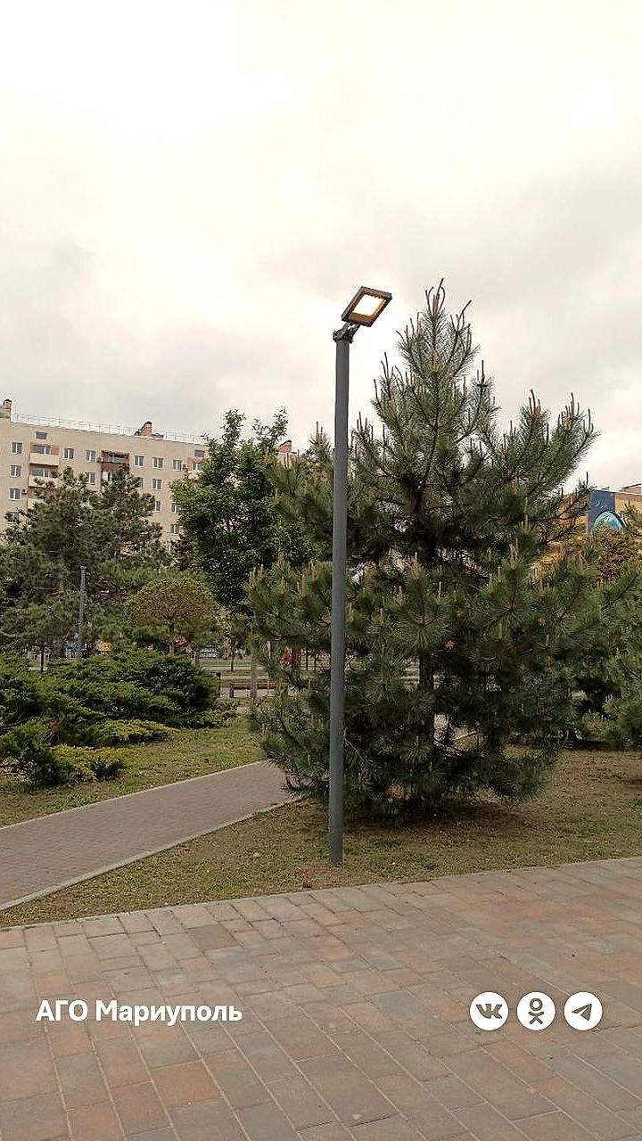 Мариупольгорсвет завершил монтаж 1265 метров кабеля и установку новых светильников