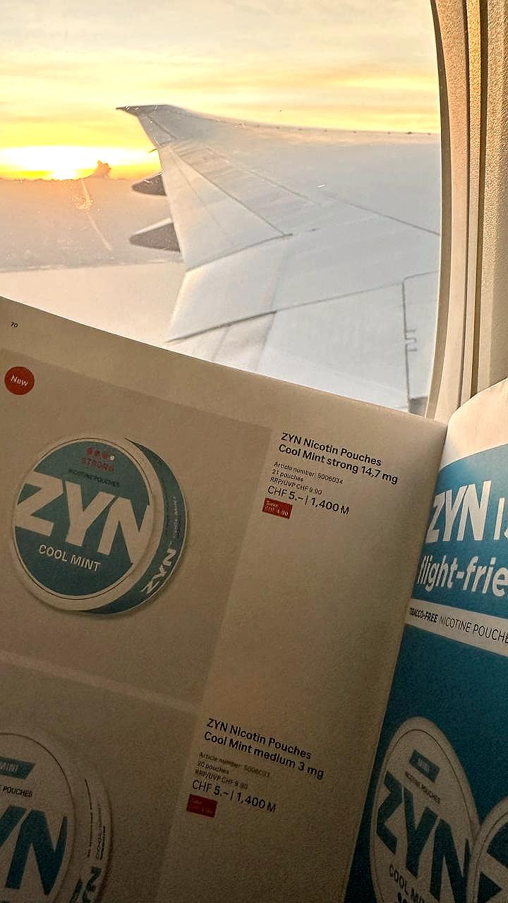 Swiss Air запускает продажу снюса ZYN на борту