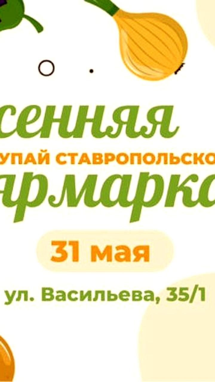 Ярмарка выходного дня в Ставрополе 31 мая предложит местные продукты
