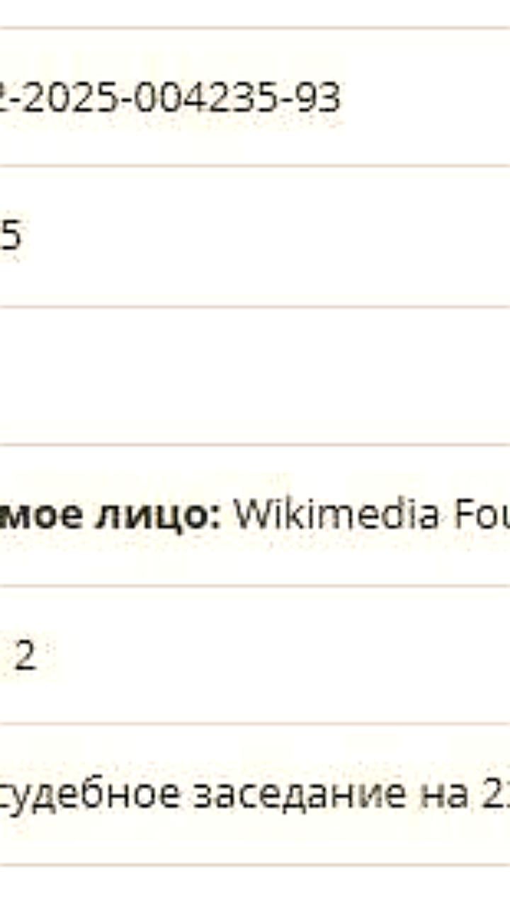 Протокол на Wikimedia Foundation о 'пропаганде педофилии' зарегистрирован в Москве