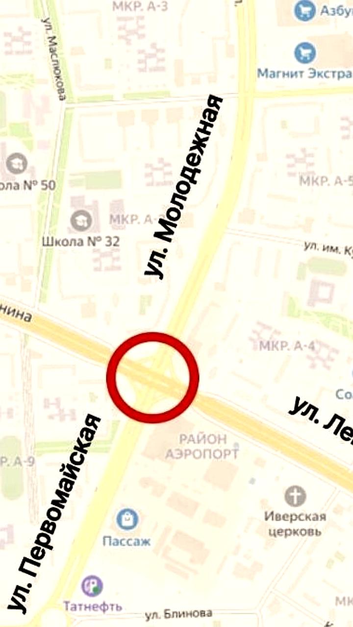 В Ижевске ограничено движение на перекрестке улиц Ленина и Молодежной из-за ремонта