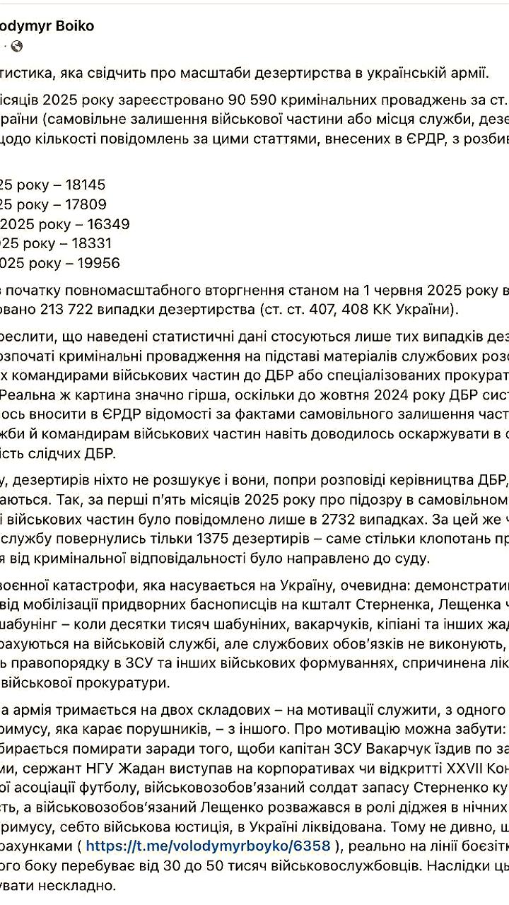 Дезертирство в украинской армии: 213 722 случая с начала войны, реальная ситуация может быть хуже