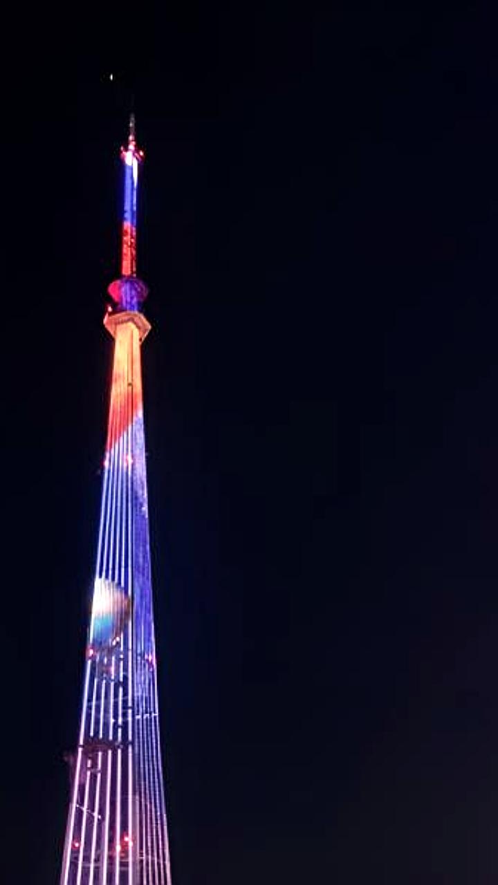 Омская телебашня украсится иллюминацией к Дню России