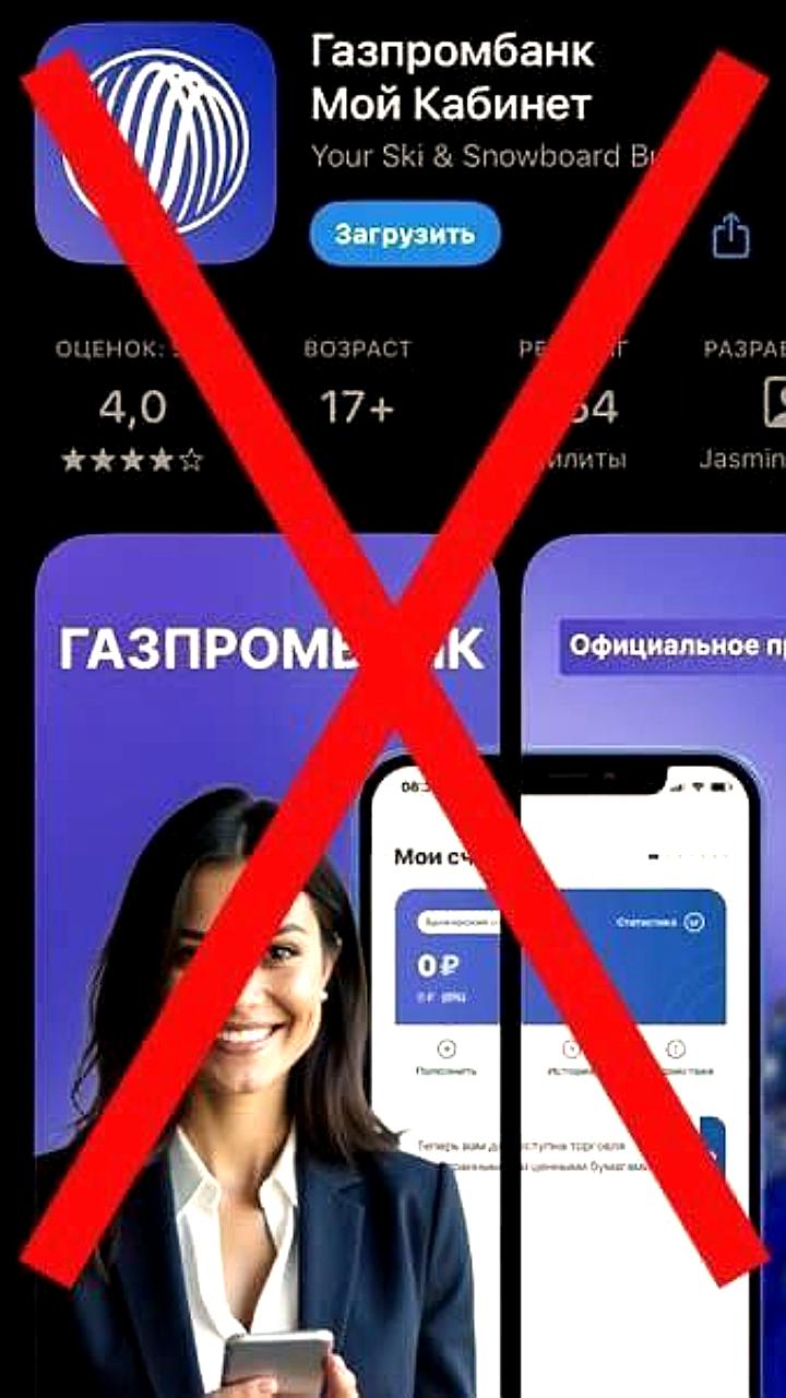 Газпромбанк предупреждает о мошенническом приложении в AppStore