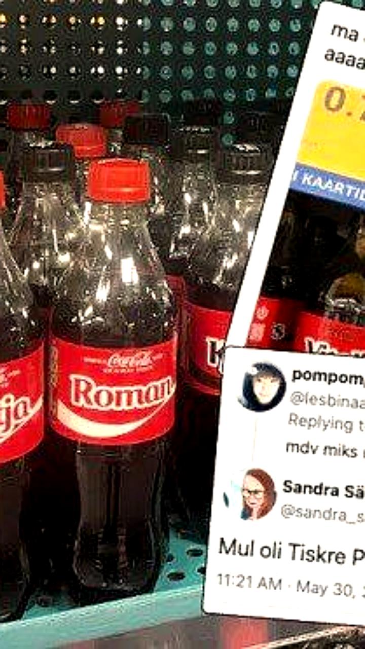 Coca-Cola объясняет выбор русских имен на бутылках в Эстонии
