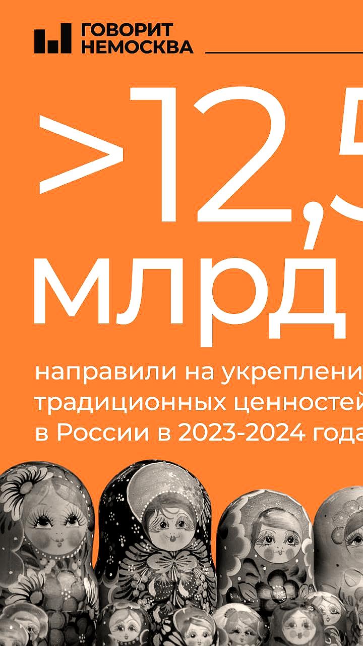 Россия выделила 12,5 млрд рублей на поддержку традиционных ценностей в 2023-2024 годах