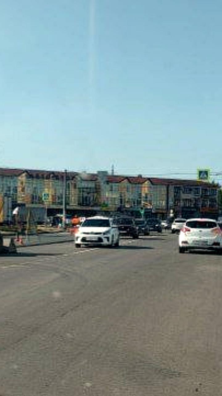 Перекрытие участка пр. Ленина в Томске для асфальтирования