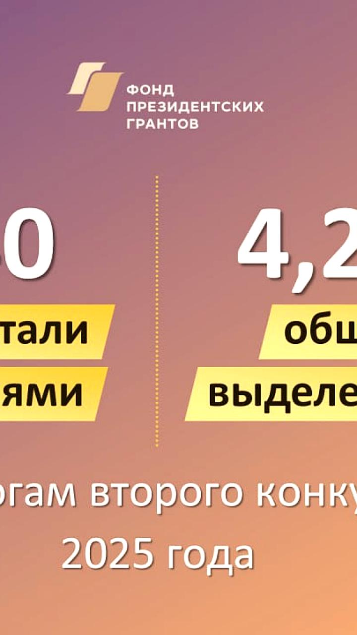 Президентские гранты на сумму 4,2 миллиарда рублей получат 1 640 НКО в 2025 году