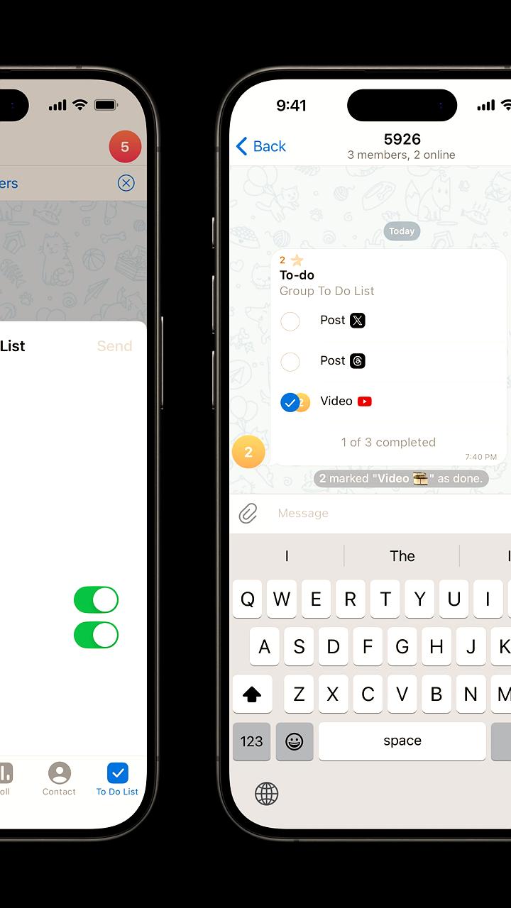 Telegram анонсирует новые функции чек-листов в мессенджере