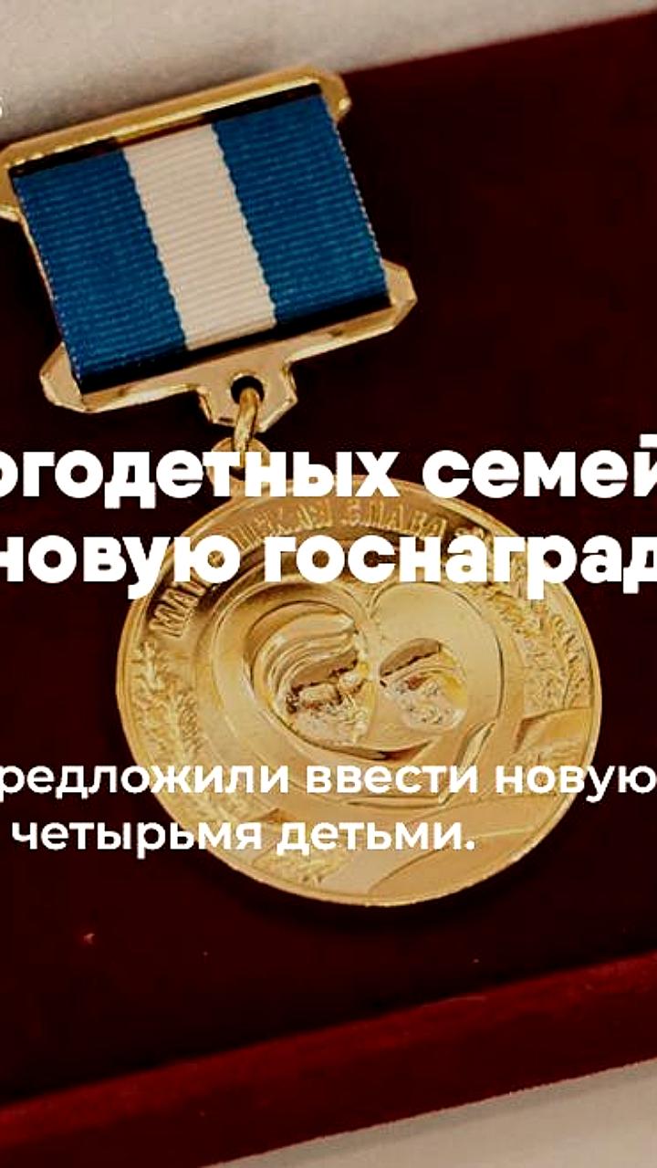 В Госдуме предложили награду для молодых многодетных семей