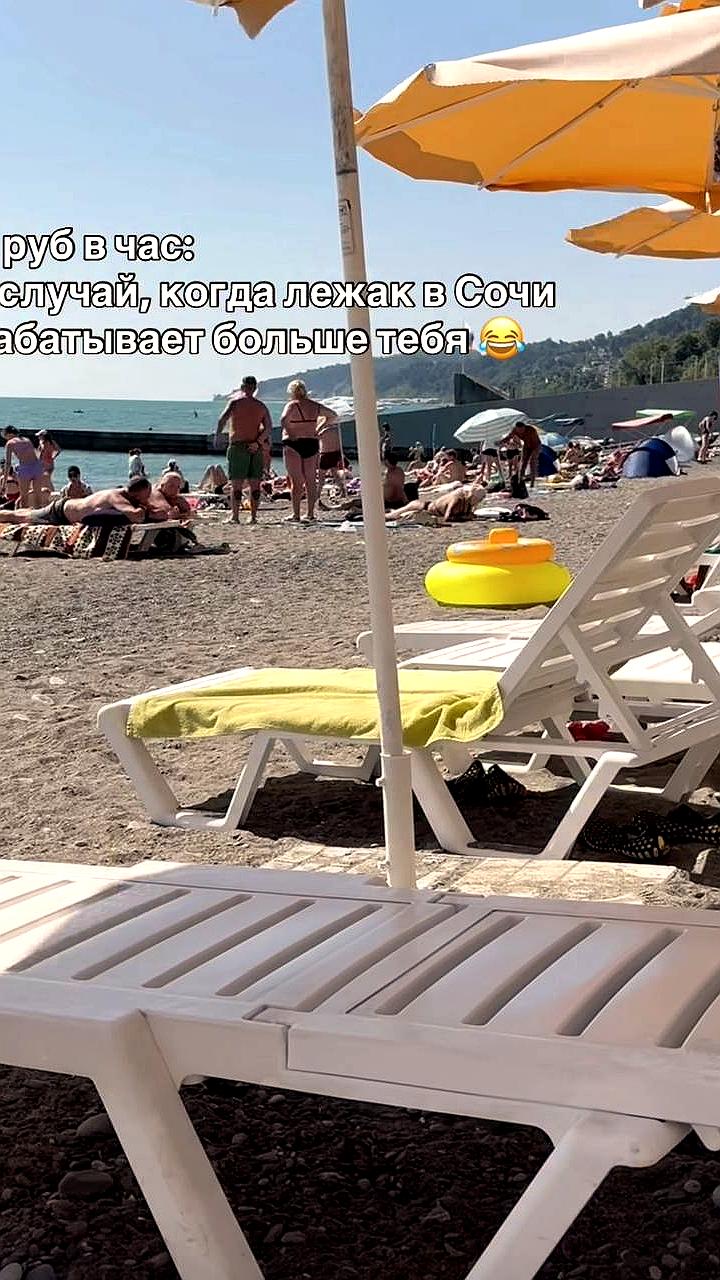 Предприниматели в Сочи зарабатывают до 170 тысяч рублей на аренде лежаков