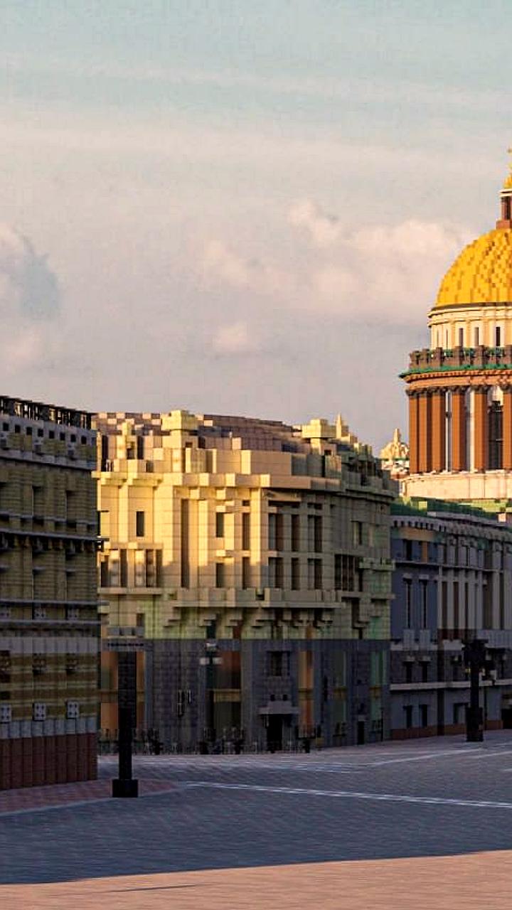В Minecraft воссозданы центры Москвы, Петербурга и Казани в масштабе 1:1