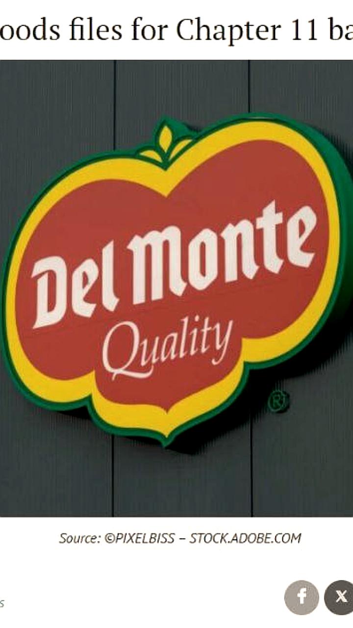 Компания Del Monte объявила о банкротстве после 138 лет успешной деятельности
