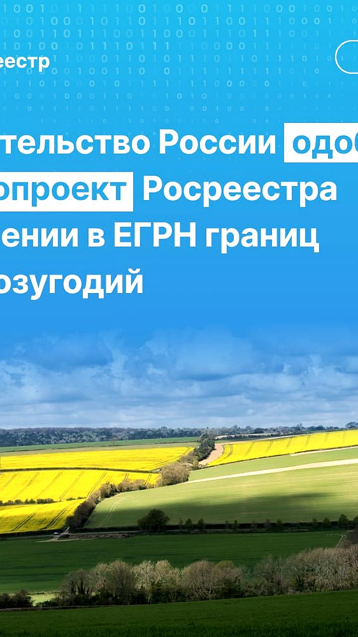 Правительство одобрило законопроект о внесении границ сельхозугодий в ЕГРН