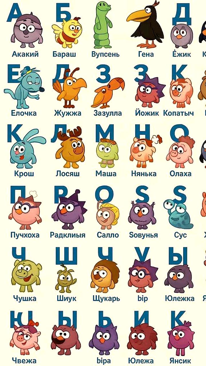 Нейросеть создает алфавит по мотивам Смешариков