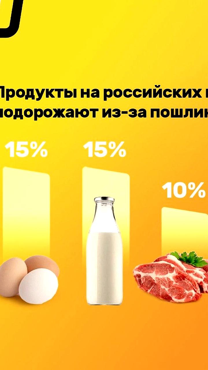 Ожидается рост цен на мясо и молочную продукцию в России из-за новых пошлин США