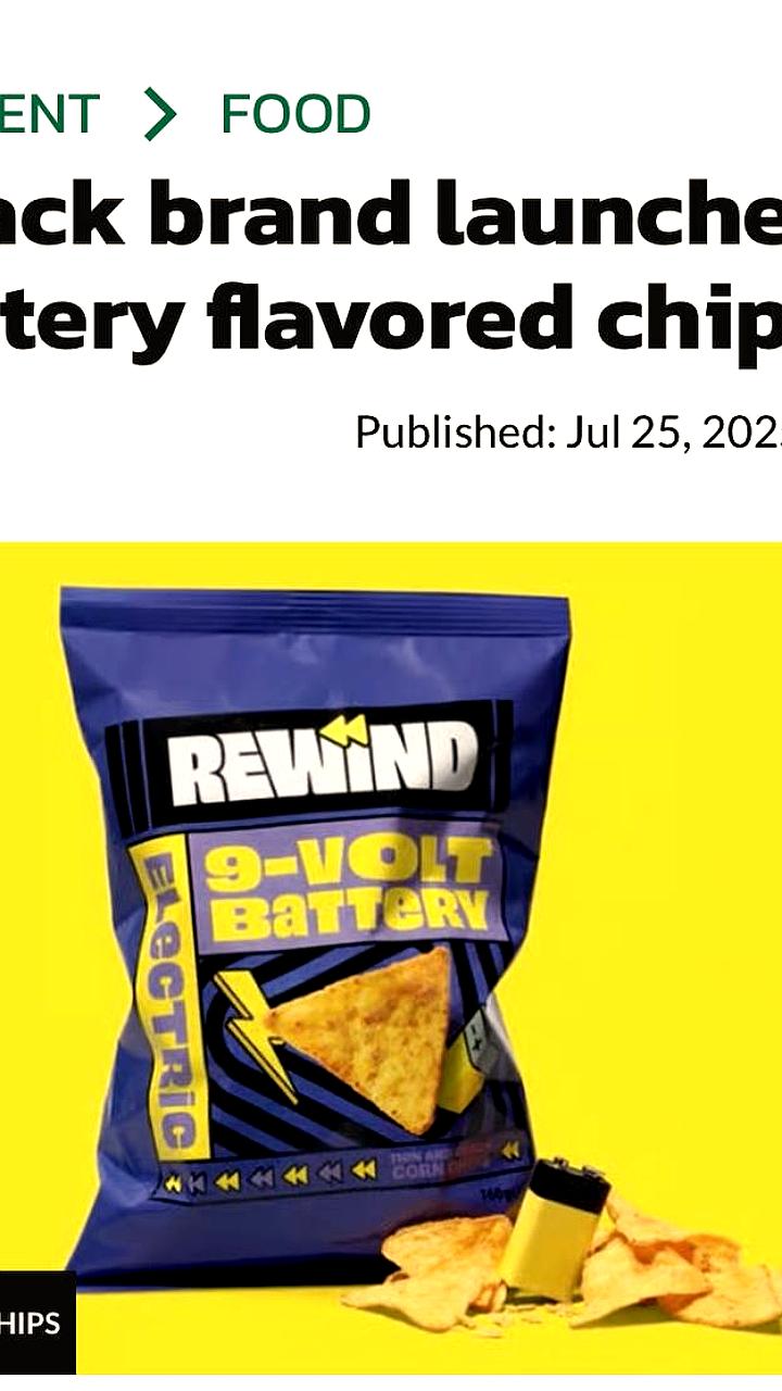 Rewind представляет чипсы со вкусом 9-вольтовой батарейки