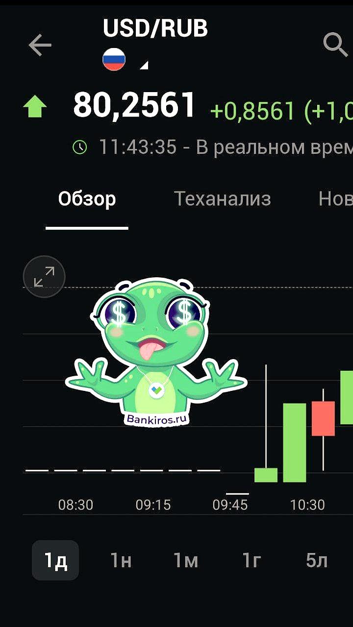 Курс доллара превысил 80 рублей впервые с мая 2023 года