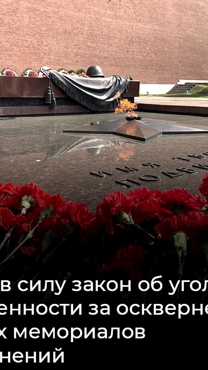В России введена уголовная ответственность за осквернение воинских мемориалов