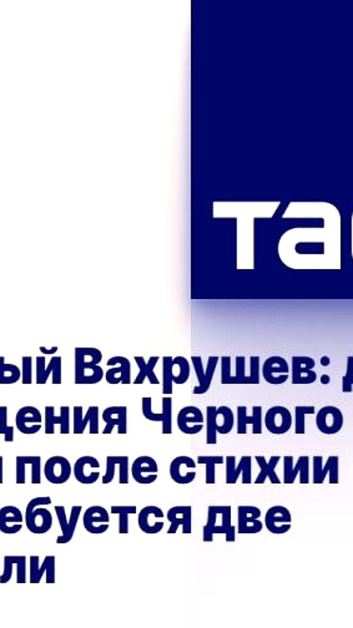 Ученый прогнозирует естественное очищение Черного моря после стихии за две недели