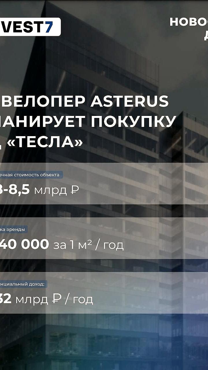 Asterus завершает покупку бизнес-центра «Тесла» у ГК «Эталон»