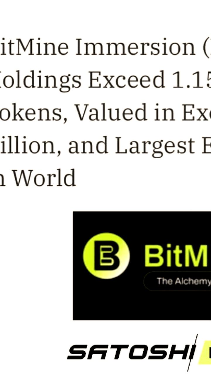 Компания BitMine накапливает 1.15 млн ETH, прогнозируя рост до $706 000