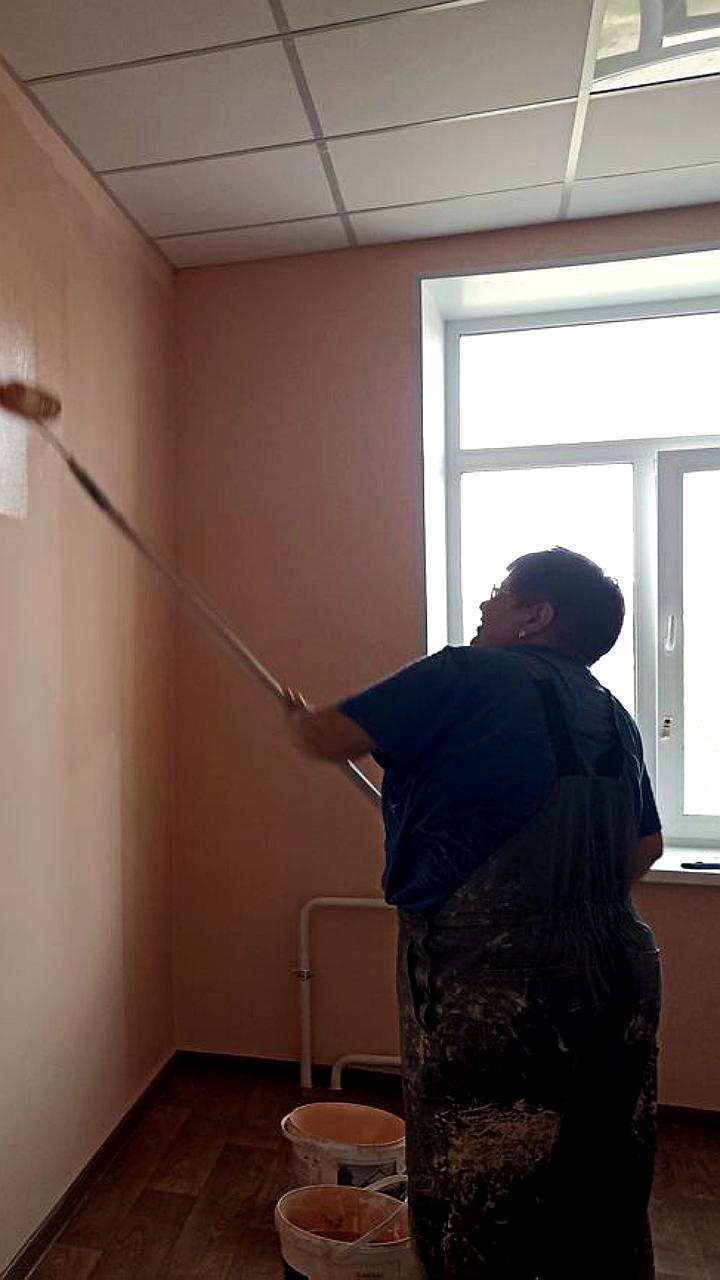 Масштабный ремонт поликлиники Городской больницы № 9 в Омске продолжается в рамках нацпроекта
