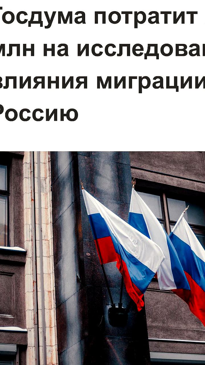 Госдума заказала исследование о миграции за 1,55 млн рублей