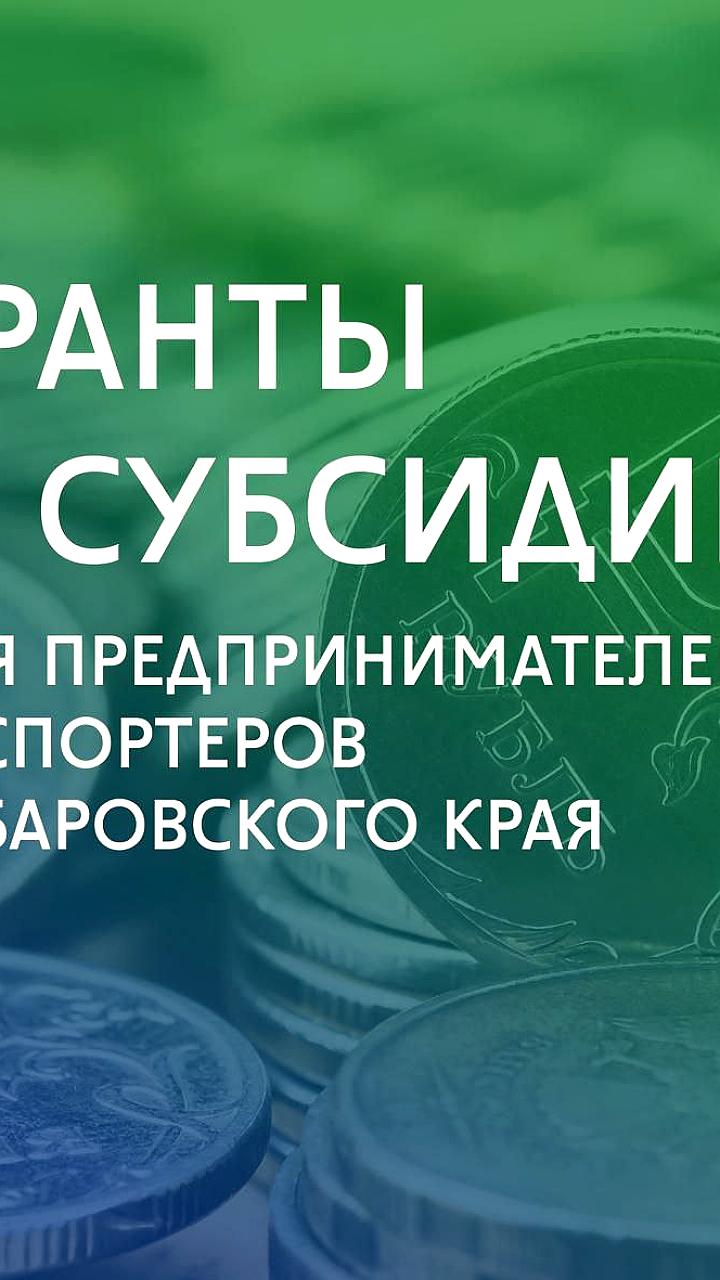 В Хабаровском крае стартовал прием заявок на гранты и субсидии для экспортеров
