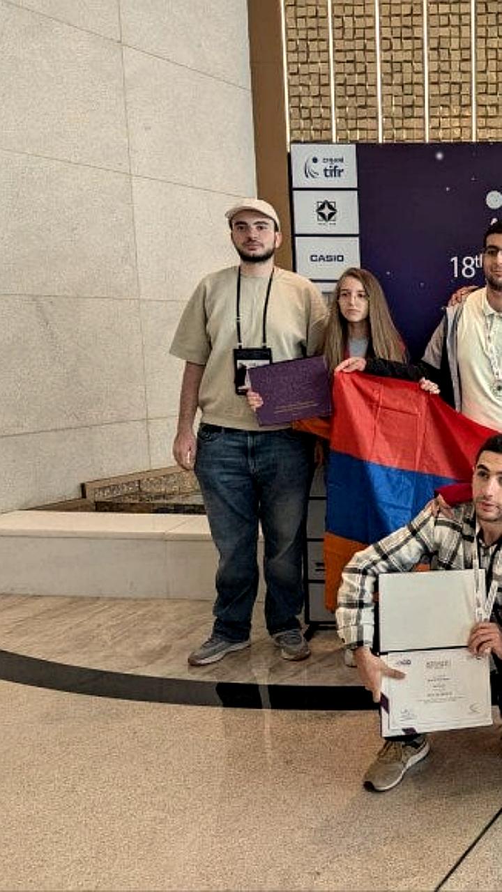 Армянская команда завоевала 2 серебряные и 1 бронзовую медаль на международной олимпиаде по астрономии в Мумбаи