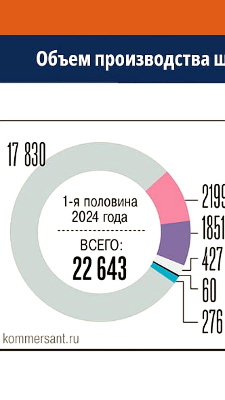 Производство легковых шин в России сократилось на 18,9% во II квартале 2024 года
