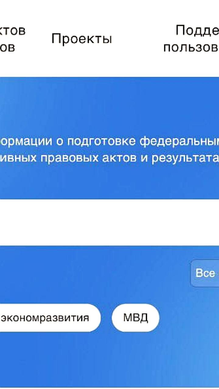 Проблемы с работой портала regulation.gov.ru ставят под угрозу деловой климат в России